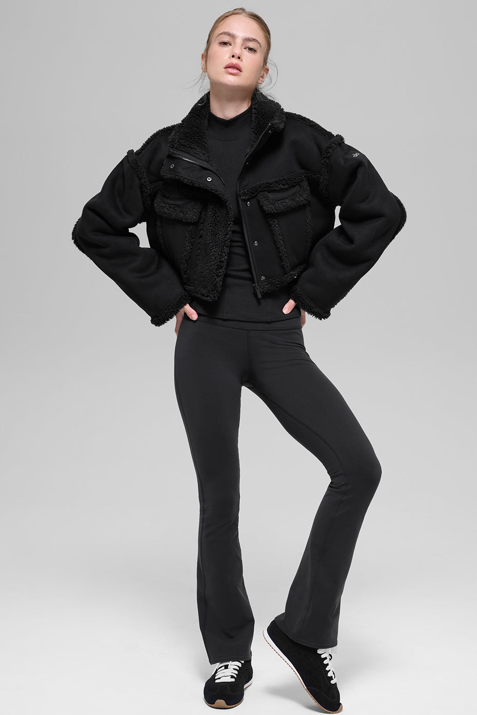 Faux Shearling Snowfall Cropped Jacket