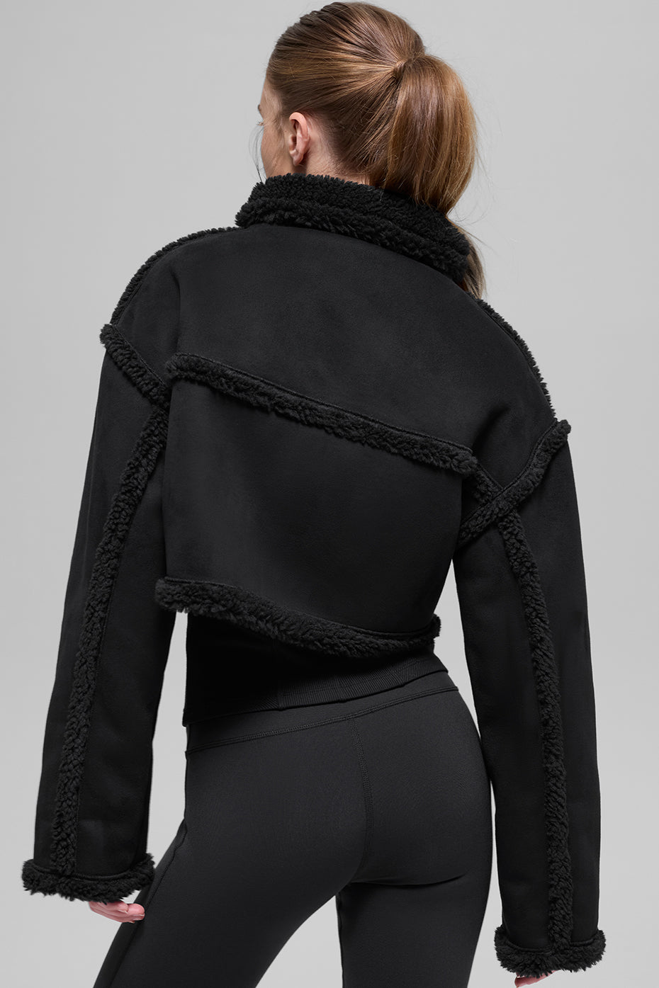 Faux Shearling Snowfall Cropped Jacket