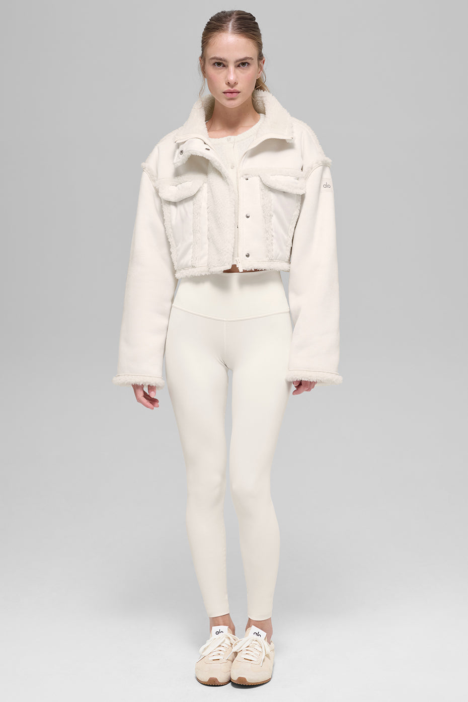Faux Shearling Snowfall Cropped Jacket