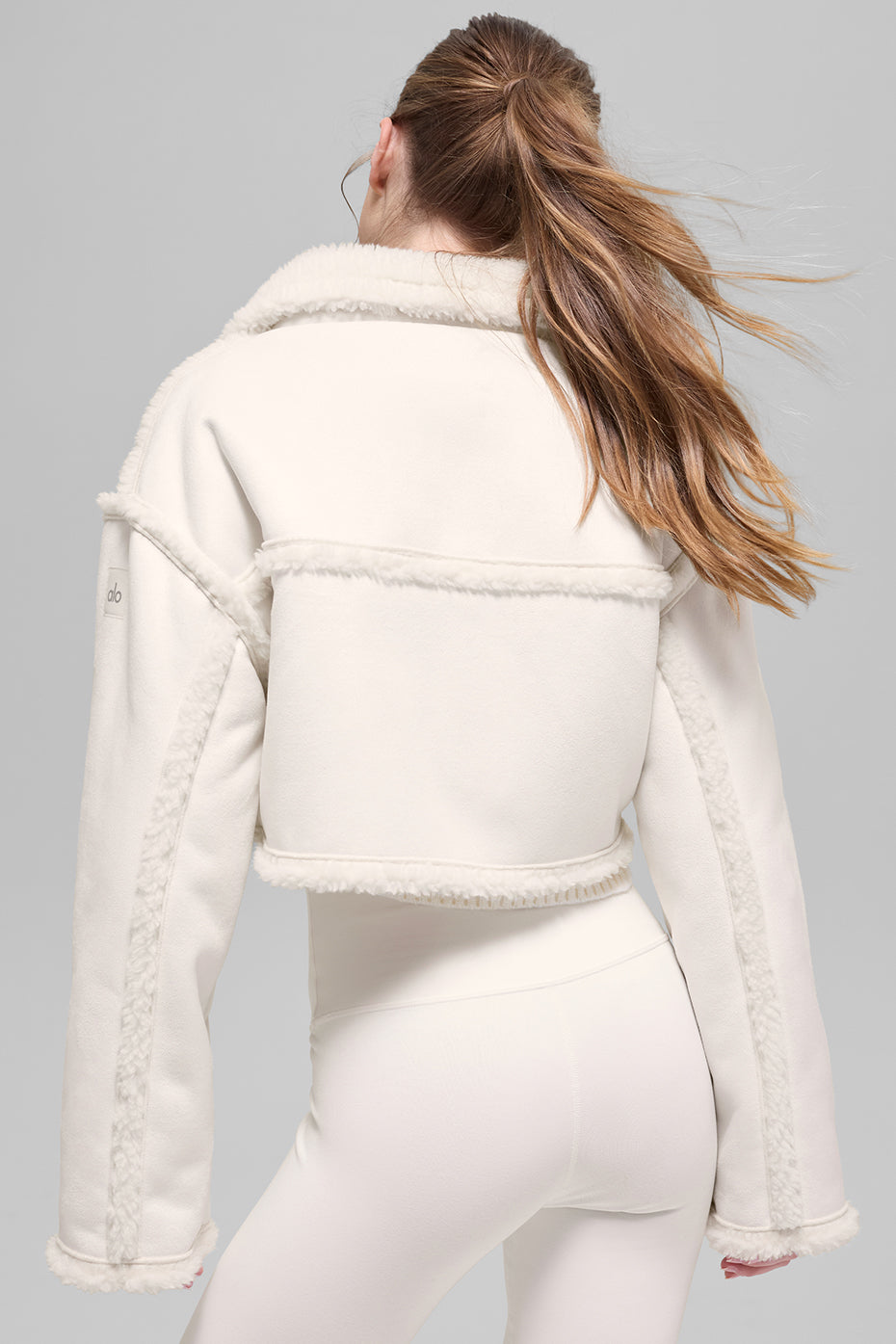 Faux Shearling Snowfall Cropped Jacket