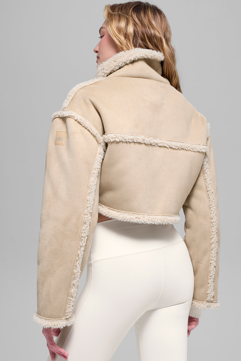 Faux Shearling Snowfall Cropped Jacket