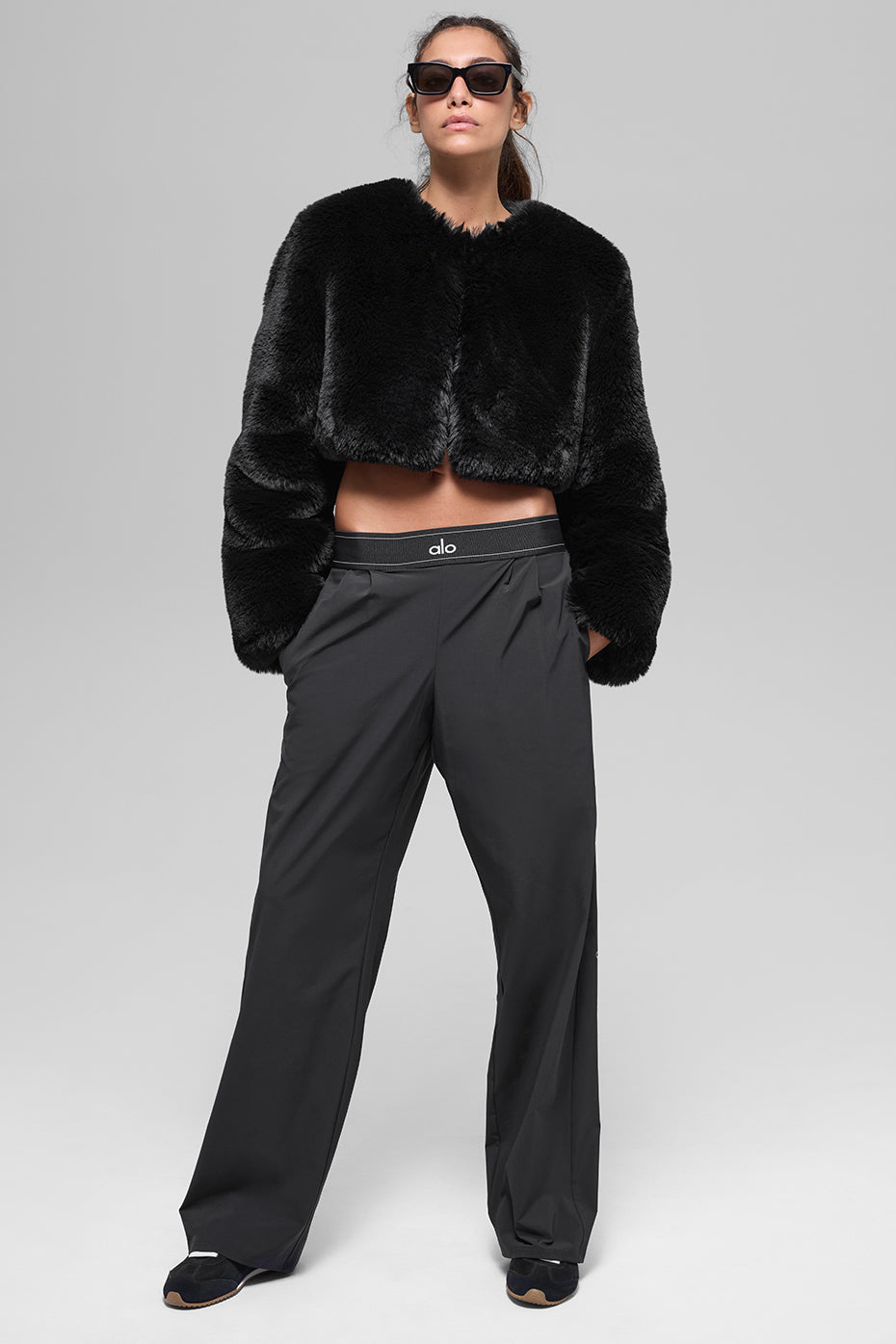 Faux Fur Chic Cropped Jacket