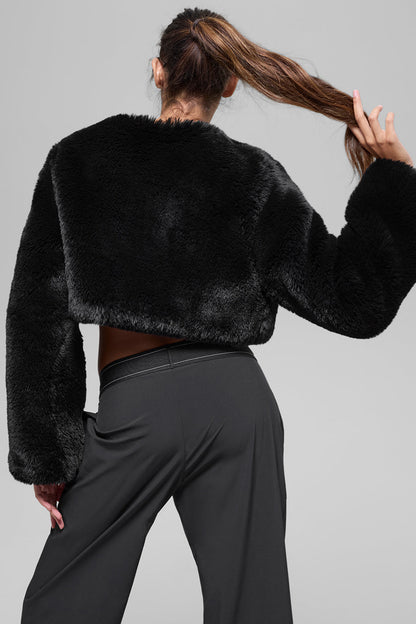 Faux Fur Chic Cropped Jacket