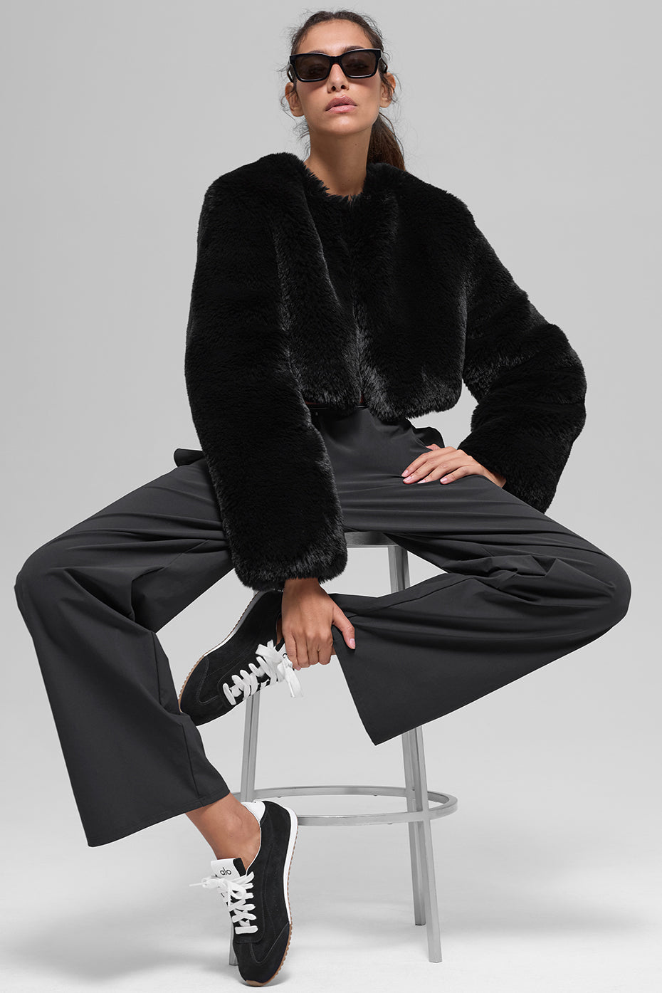 Faux Fur Chic Cropped Jacket