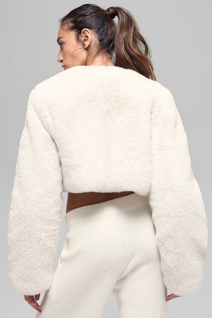 Faux Fur Chic Cropped Jacket