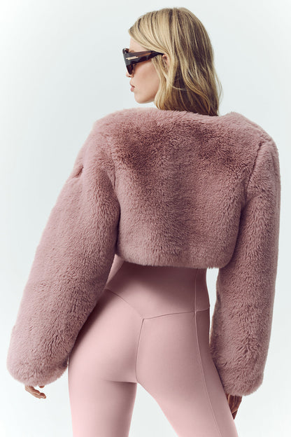 Faux Fur Chic Cropped Jacket