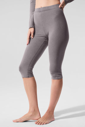 Washed Alosoft High-Waist Iconic 90's Capri