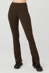 High-Waist Pinstripe Zip It Flare Legging