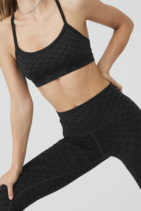 Jacquard High-Waist Checkered Legging