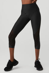 Airlift Mesh High-Waist Celeste Capri