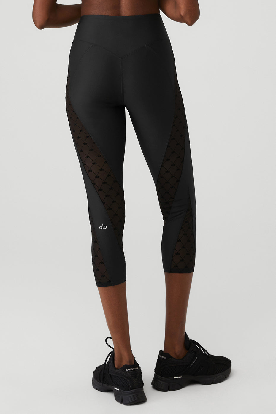 Airlift Mesh High-Waist Celeste Capri