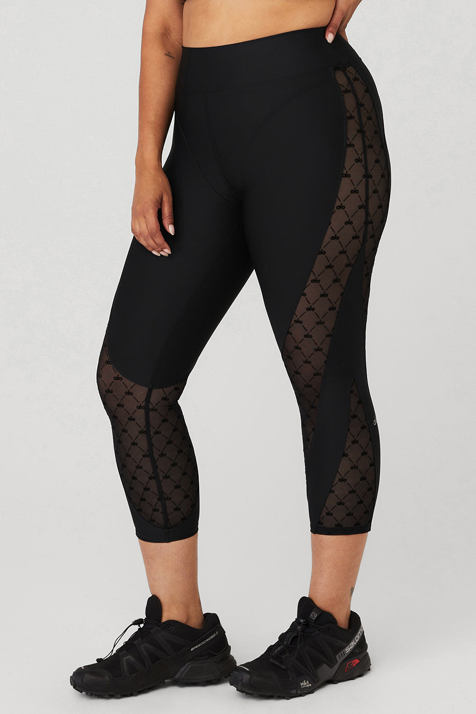 Airlift Mesh High-Waist Celeste Capri
