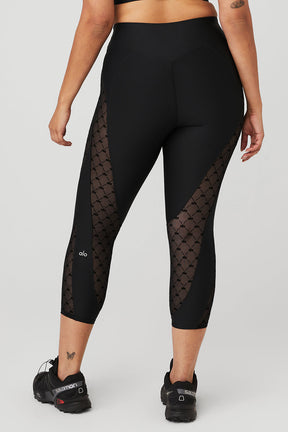 Airlift Mesh High-Waist Celeste Capri