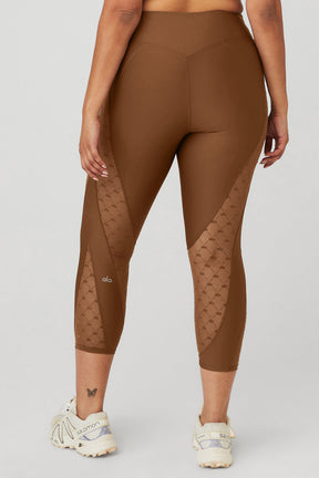 Airlift Mesh High-Waist Celeste Capri