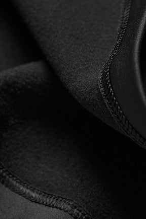 Close-up of black fabric showing the brushed interior of Airlift Winter Warm High-Waist Legging for warmth and comfort.