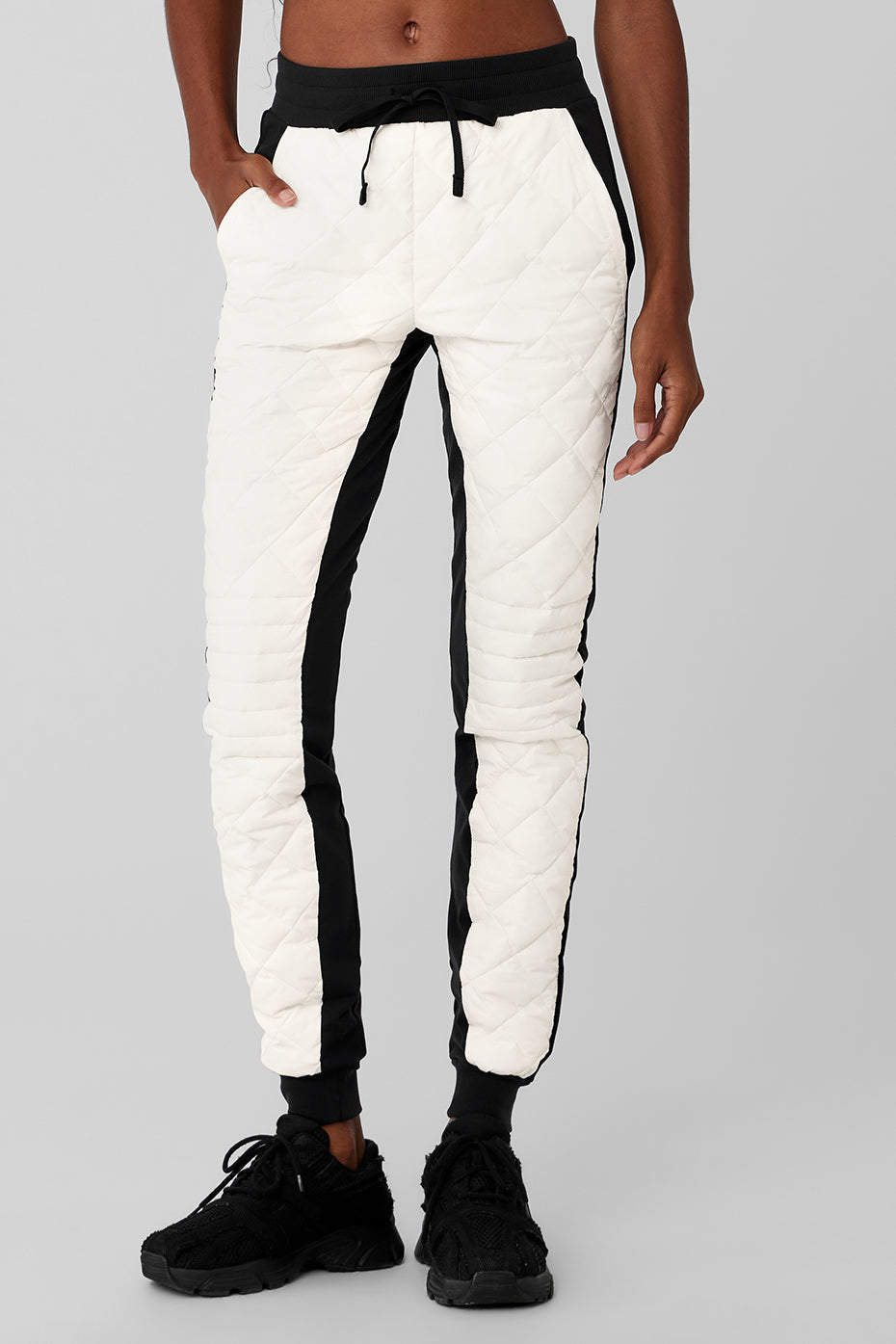 Airbrush Winter Warm High-Waist Moto Puffer Pant