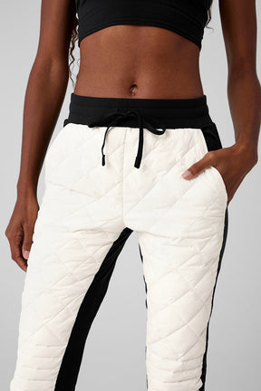 Airbrush Winter Warm High-Waist Moto Puffer Pant