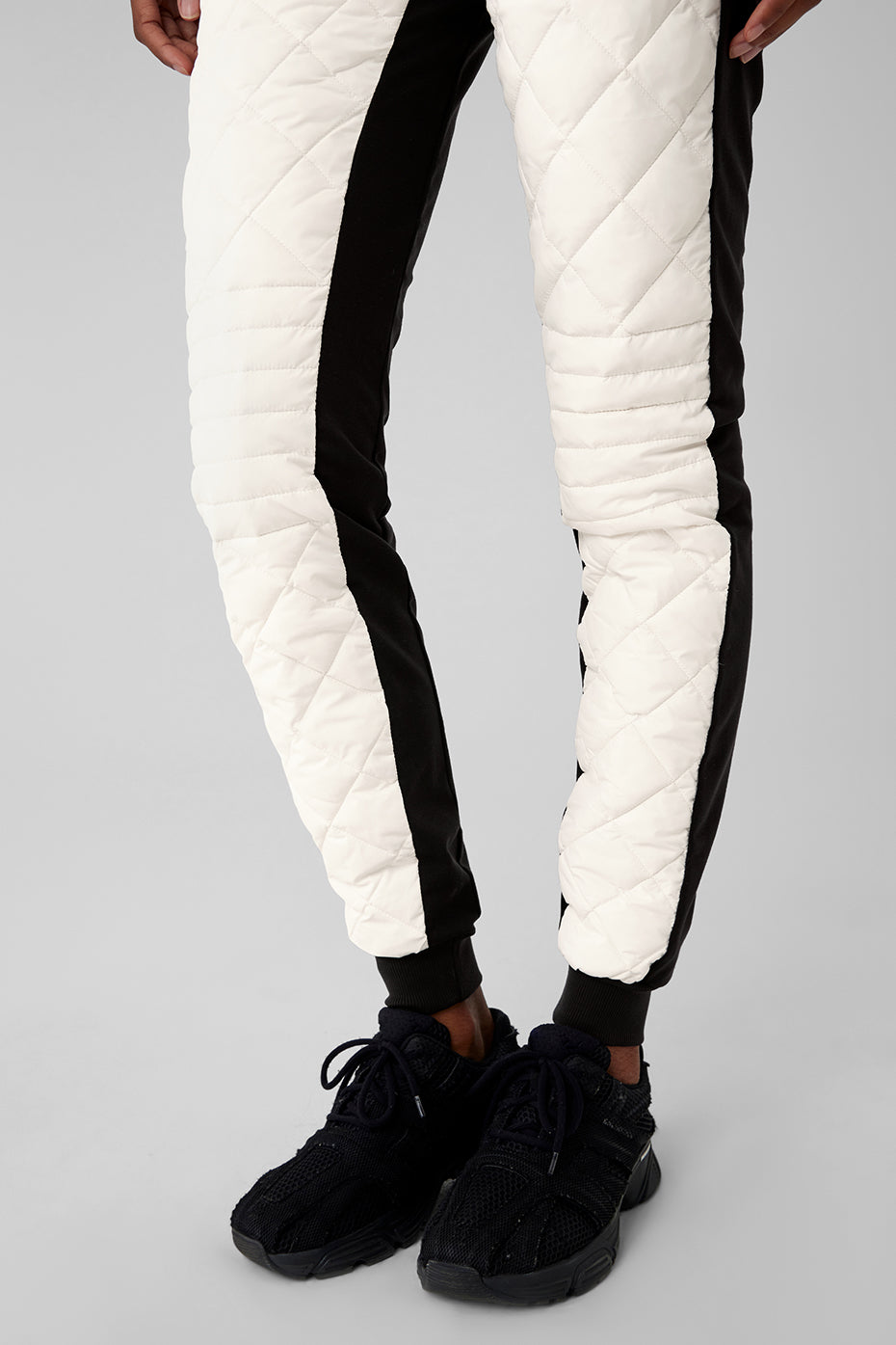 Airbrush Winter Warm High-Waist Moto Puffer Pant