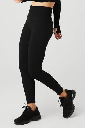 Seamless Cable Knit High-Waist Legging