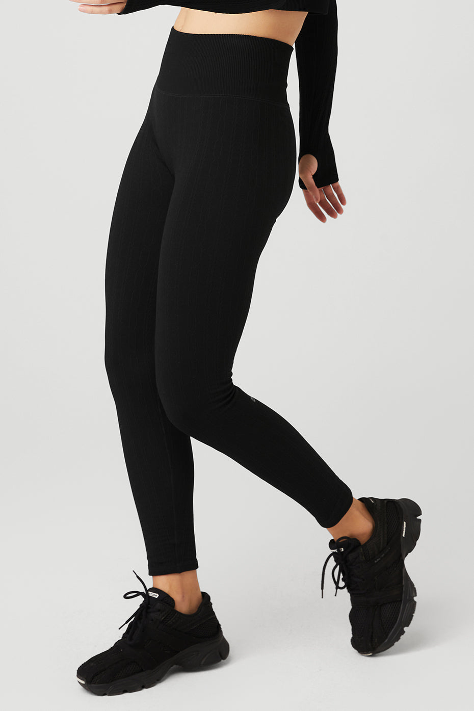 Seamless Cable Knit High-Waist Legging
