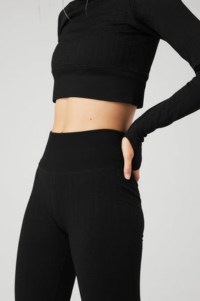 Seamless Cable Knit High-Waist Legging