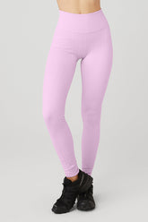 Semi-Sheer Seamless Cable Knit High-Waist Legging