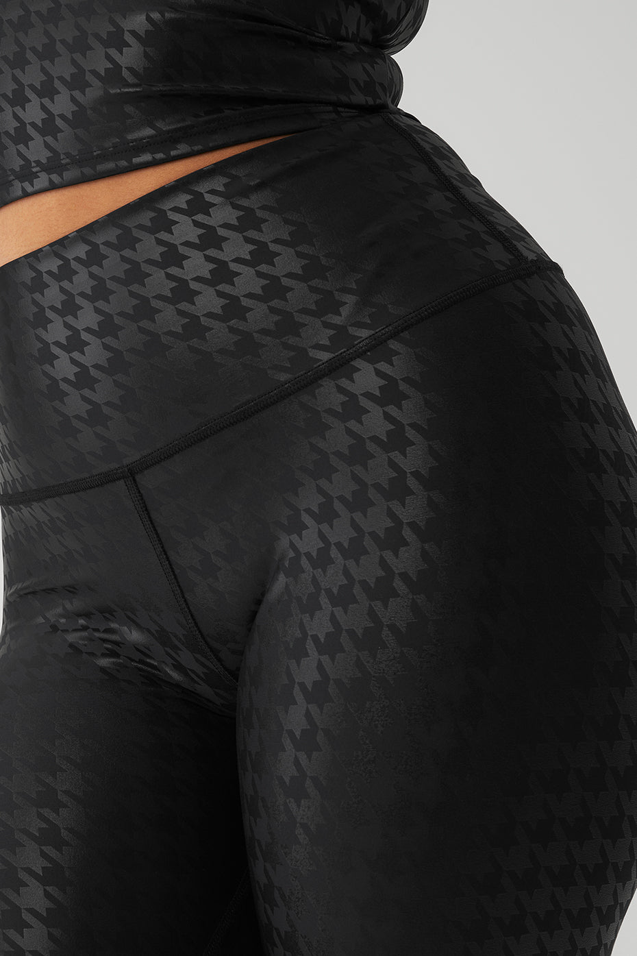 Airlift High-Waist Glimmer Houndstooth Legging