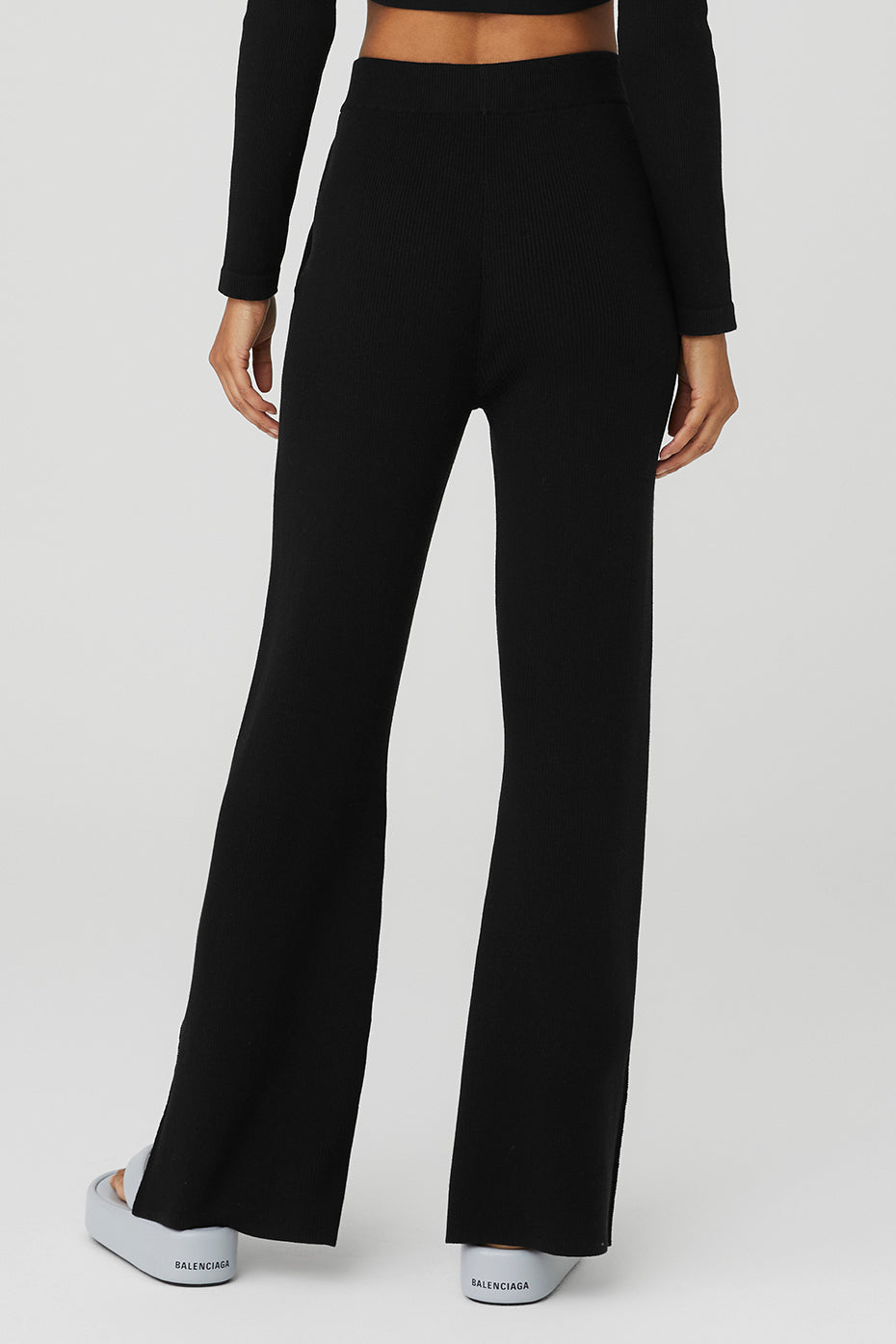Knit High-Waist Salana Wide Leg Pant