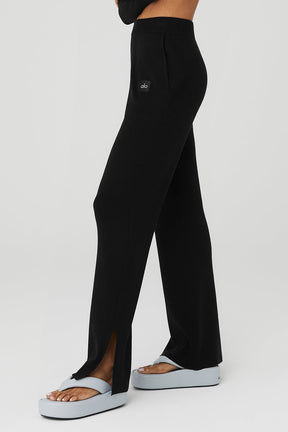 Knit High-Waist Salana Wide Leg Pant