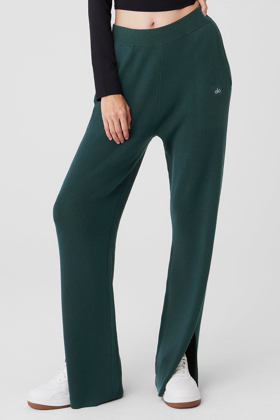Knit High-Waist Salana Wide Leg Pant