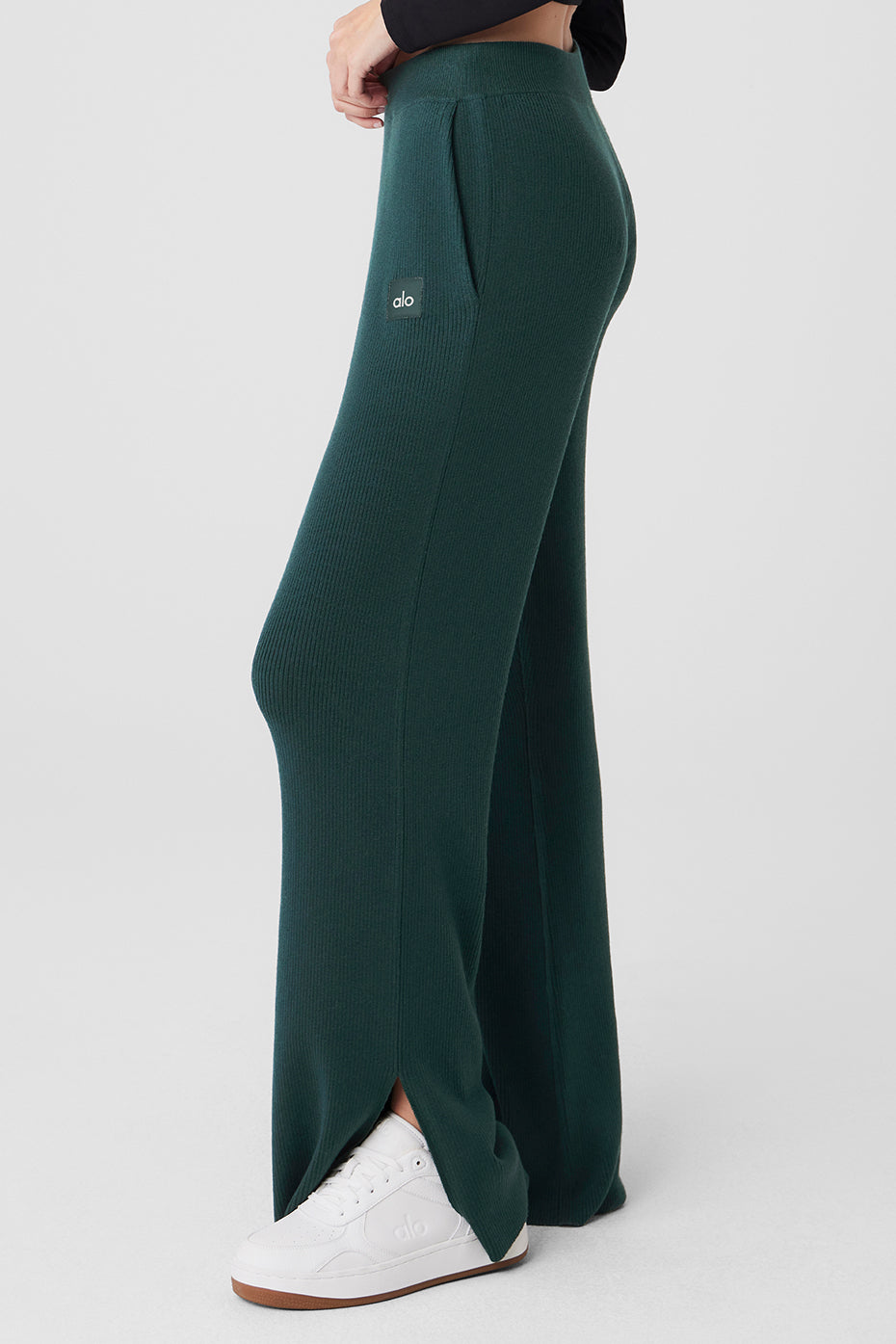 Knit High-Waist Salana Wide Leg Pant