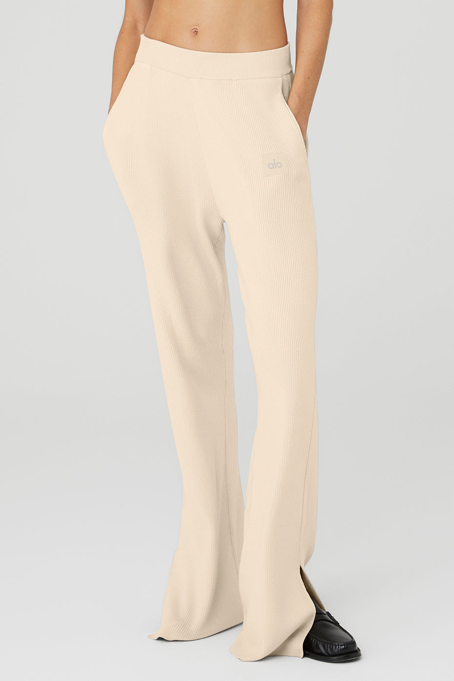 Knit High-Waist Salana Wide Leg Pant