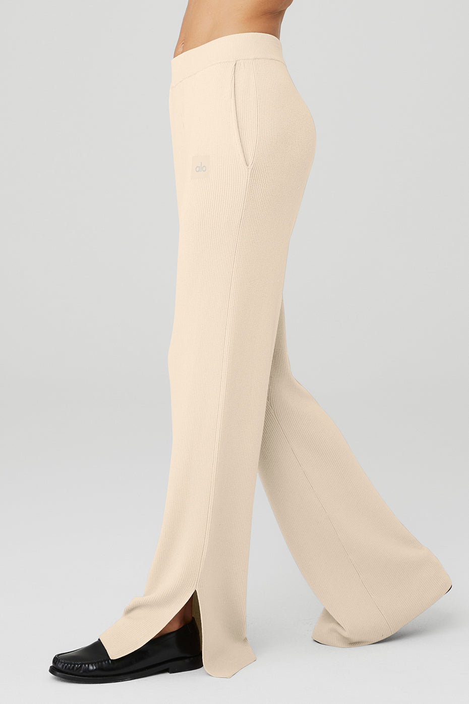 Knit High-Waist Salana Wide Leg Pant