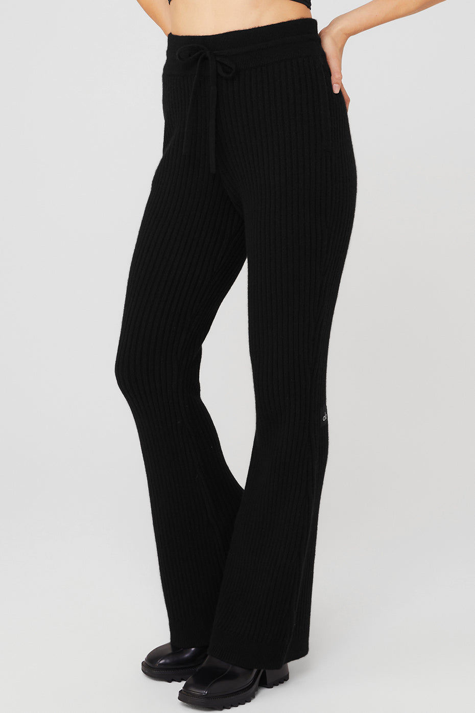 Cashmere Ribbed High-Waist Winter Dream Flare Pant