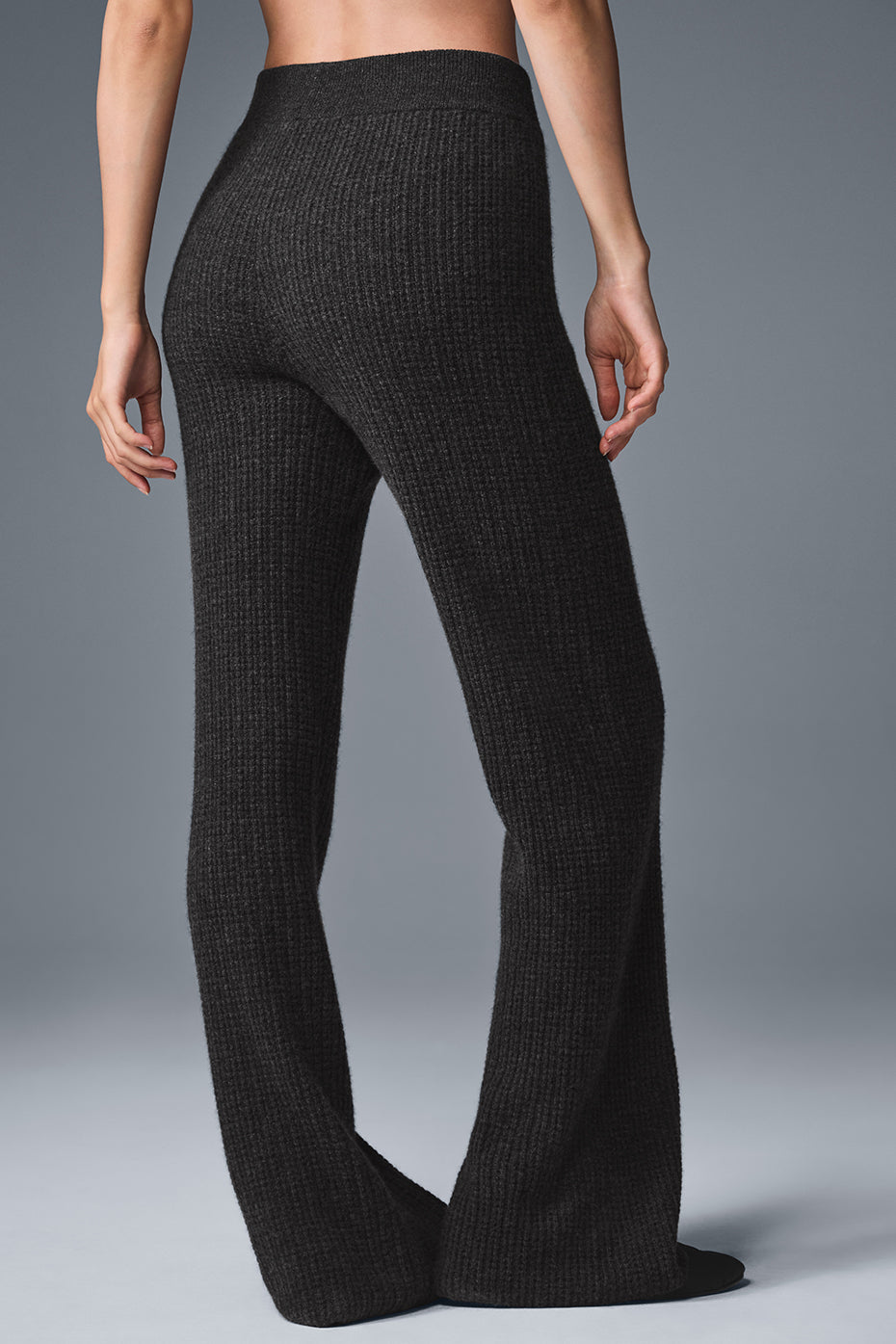 Cashmere High-Waist Plush Waffle Pant