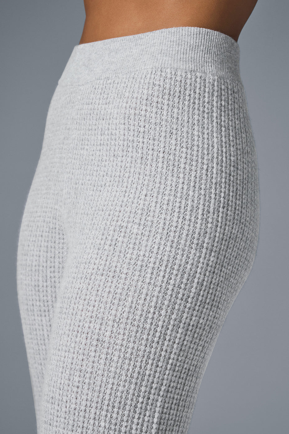 Cashmere High-Waist Plush Waffle Pant