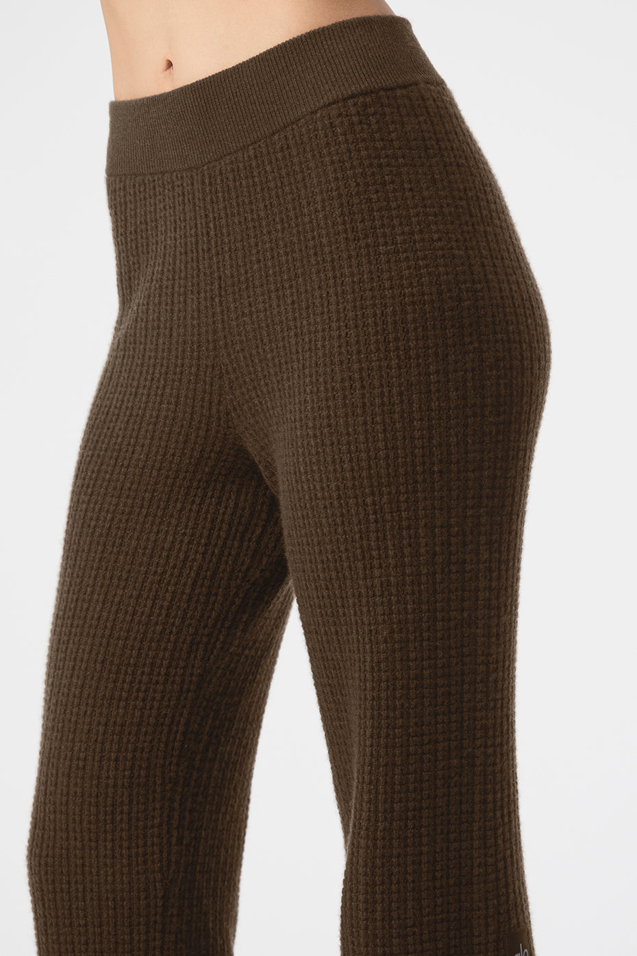 Cashmere High-Waist Plush Waffle Pant