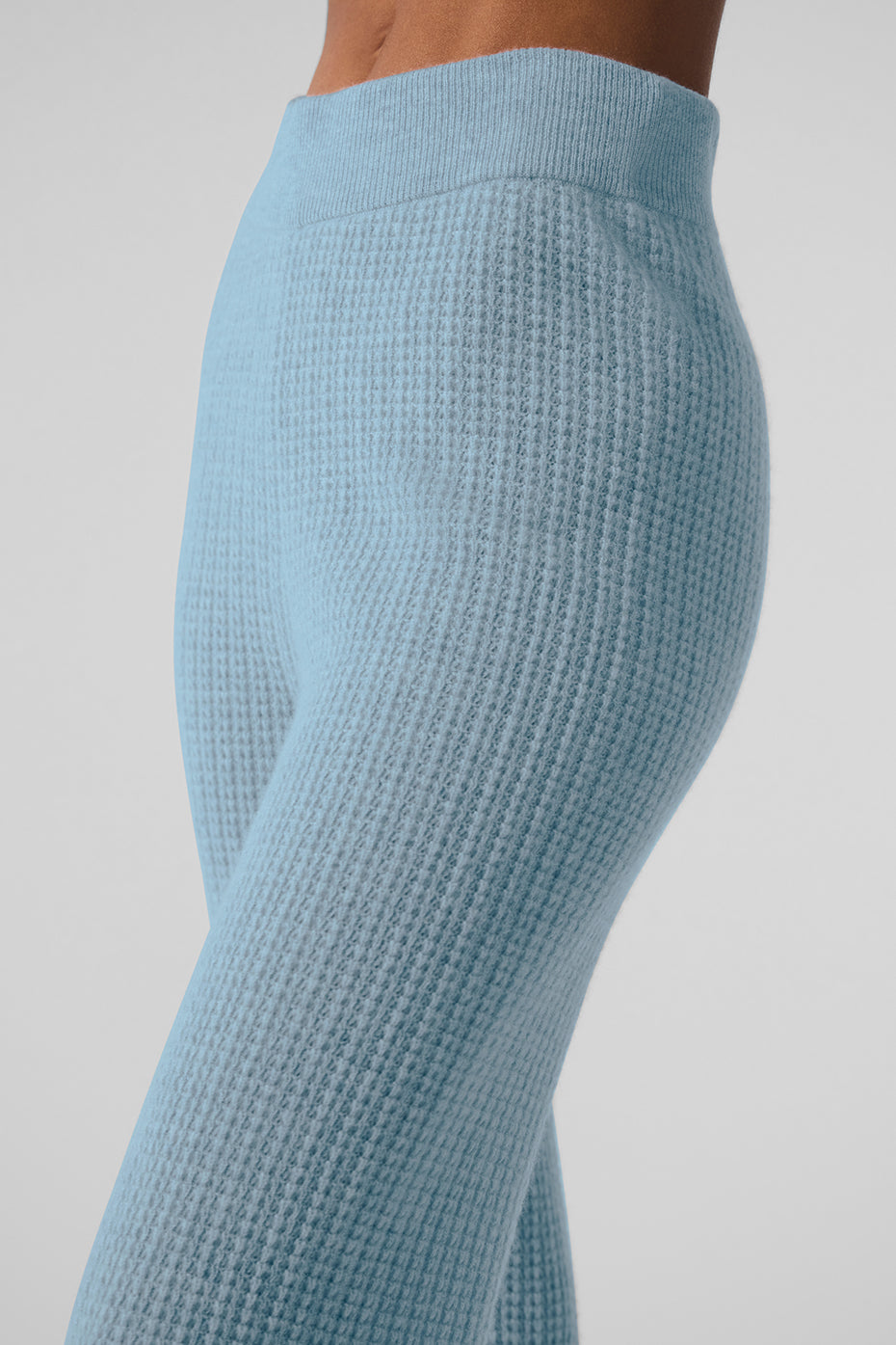 Cashmere High-Waist Plush Waffle Pant