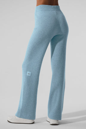 Cashmere High-Waist Plush Waffle Pant