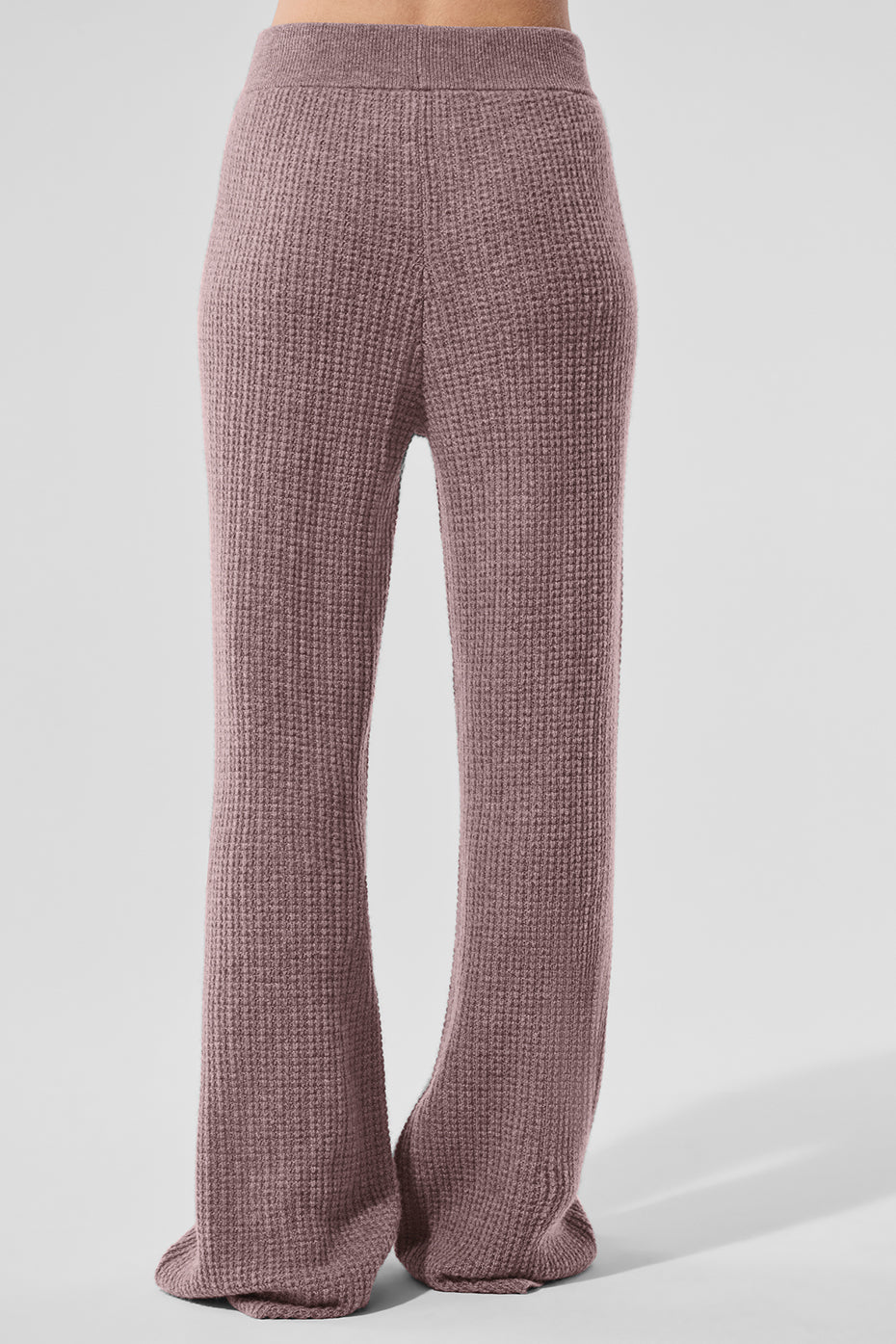 Cashmere High-Waist Plush Waffle Pant