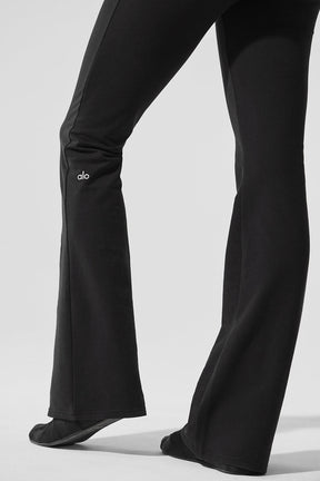 Sway Bootcut Sweatpant in black featuring tailored lines and a comfortable fit with a subtle logo detail.