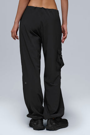 Megastar Cargo Pant back view showing adjustable bungee waist, straight leg design, and modern baggy fit.