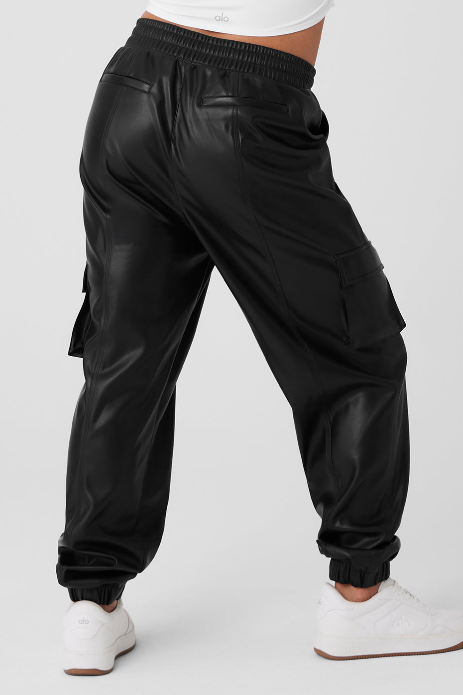 Faux Leather Power Hour Jogger