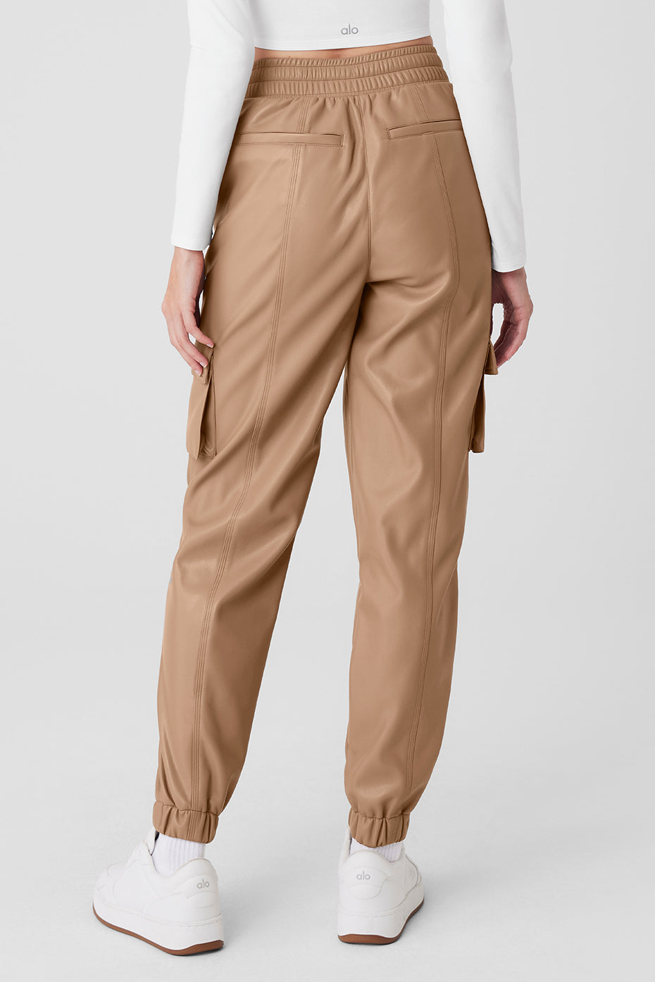 Faux Leather Power Hour Jogger