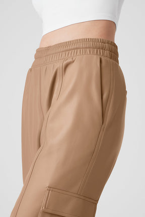 Faux Leather Power Hour Jogger