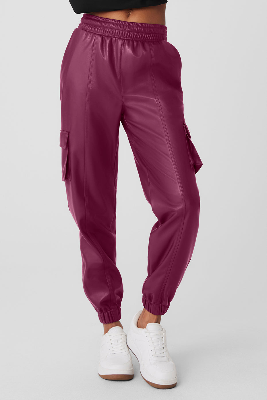 Faux Leather Power Hour Jogger