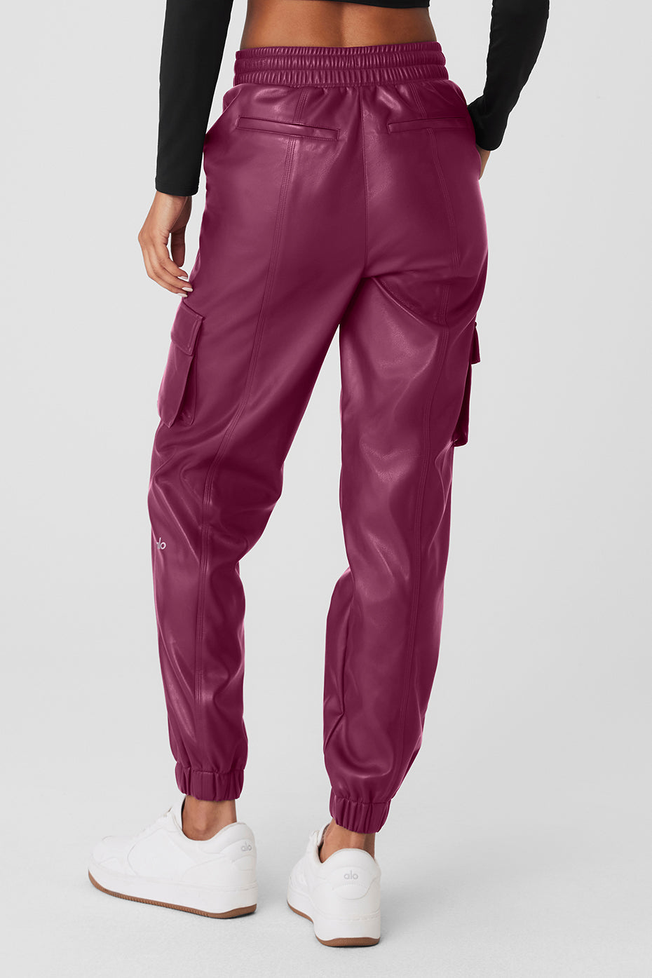 Faux Leather Power Hour Jogger