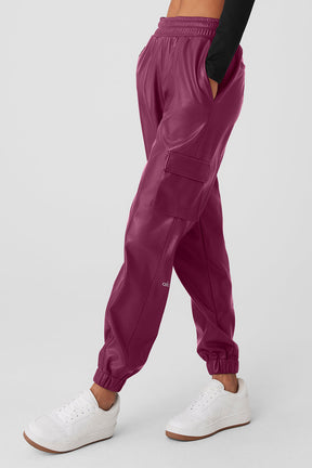 Faux Leather Power Hour Jogger