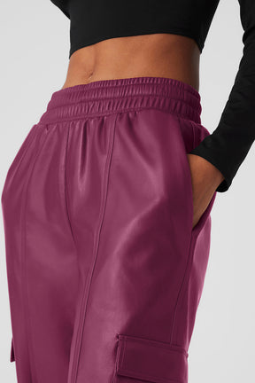 Faux Leather Power Hour Jogger