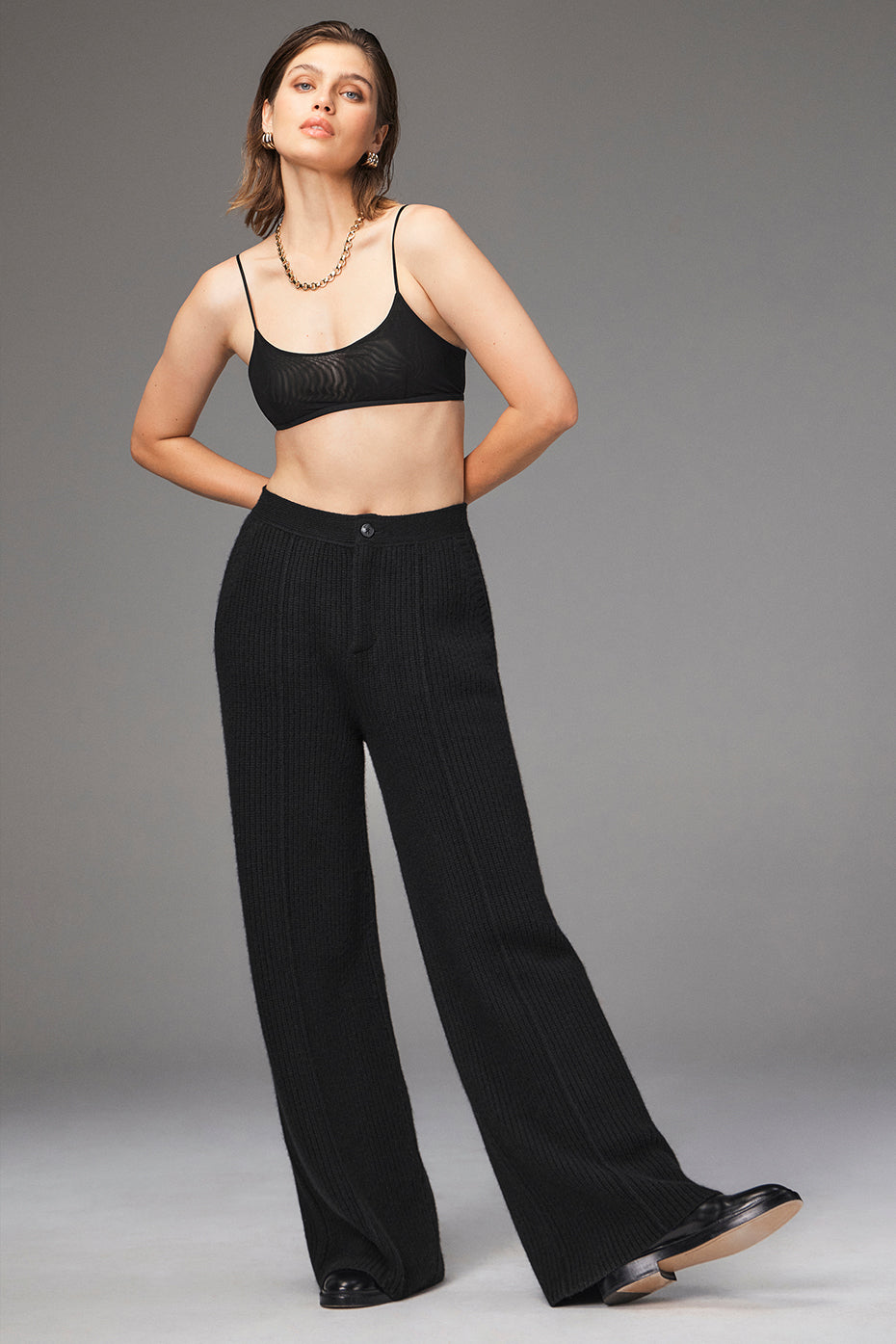 High-Waist Cashmere Ma Cherie Trouser